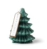 Paddywax Holiday Candles Cypress & Fir Collection Duftkerze in Weihnachtsbaumform, 120 g, Grün