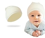Allorno Qualität, Kinder- und Baby Sommermütze/Übergangsmütze, 100% Bio-Baumwolle, Farbe Beige, Unisex - Baby Mütze Sommer nachhaltig
