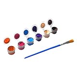 vreplrse 12 Farben Acrylfarben Set Pinsel 2 ml Waschbar Gouache Aquarell Malwerkzeuge Kinder Künstlerbedarf DIY Teile, 2mlB