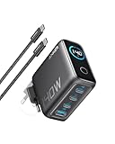 Anker 140W USB C Ladegerät, Laptop Ladegerät, 4-Port Multi-Geräte Schnellladeleistung, Fortschrittliches GaN Netzteil, Touch Control, Kompatibel mit MacBook, iPhone 16/15/14, Samsung, Pixel und mehr