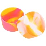 MUSISALY 2 Stück Silikon-flaschenboden-schutzhülle Thermobecher Elastische Hitzeisolierte rutschfeste Flaschenhüllen für Edelstahl Glasflaschen Strapazierfähig und Vielseitig Einsetzbar