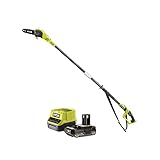 RYOBI 18 V ONE+ Akku-Hochentaster RPP182020, Schwertlänge 20 cm, Kettengeschwindigkeit 5,5 m/s, inkl. 2,0 Ah Akku und Ladegerät