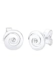 Elli Ohrringe Damen Ohrstecker Spirale basic modern mit Kristallen in 925 Sterling Silber