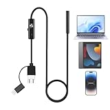 Moreeulsi Endoskopkamera mit Licht | IP67 wasserdichte Zielfernrohrkamera | Tragbares industrielles Endoskop mit 30 cm Kabel für unterirdische Rohrbeobachtungsmaschinen Telefon