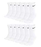 Nike Unisex Trainingssocken Everyday Cushioned Crew Socks SX7664 6 Paar, Größe:38-42, Artikel:-100 white