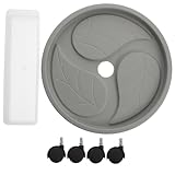 Supvox Pflanzenroller Pflanztopfuntersetzer mit Drehbaren Rädern Tragfähiger Pflanzenroller bis Wetterfester Pflanztopfwagen für Innen und Außen Rutschfester Rolluntersetzer für Große