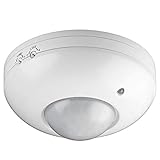 Goobay 95172 Infrarot Bewegungsmelder für Innen IP20 mit 360° Pir Sensor für Led Deckenleuchte Melder Decke Aufputz Montage 6m Reichweite Weiß