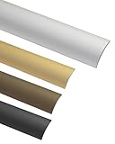 Gedotec Übergangsprofil Laminat - Vinyl Übergangs-Schiene selbstklebend Bodenprofil gewölbt | MADE IN GERMANY | Alu Silber eloxiert | Profil 40 x 1000 mm | 1 Stück - Ausgleichsprofil Aluminium