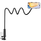 Generisch Schwanenhals Universell Handyhalterung, Flexible Lang Arm Handy Ständer für Bett, 360° Drehbar, Verstellbar für iPhone 13 12 11 Pro Max, Samsung S10 S9, 4-6,5 Zoll Smartphone, Schwarz