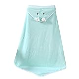 N/A Baby Badetuch Mädchen Junge Babytuch Neugeborene Kapuze Cartoon Koralle Fleece Baby Handtuch Decke Neugeborenes Baby Bademantel Baby (Color : Argento, Size : 80 x 80)