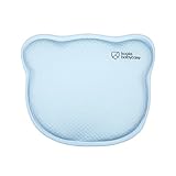 KOALA BABYCARE Babykissen Plagiozephalie, abnehmbar (mit Zwei Kissenbezügen), hilft EIN Plattkopfsyndrom vorzubeugen und zu behandeln. Aus Memory Foam - Blau - Registriertes Design KBC®