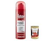 12x Intesa Shaving Foam Barbe dure, 300 ml, Rasierschaum für Männer mit Sheabutter und Baobab-Öl + Italian Gourmet polpa 400g