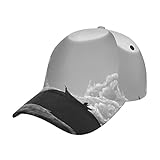 Wal Vollmond Print Baseball Cap für Männer Frauen Verstellbare Mütze - Unisex Vier Jahreszeiten Sonnenhut schwarz, Schwarz , One size