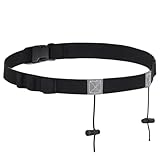 Triathlon Startnummernband, Laufgürtel mit Nummernhalter, Ring Running Belt, Laufgurt Bauchtasche Gürteltasche für Joggen Marathon Radfahren, 91cm (Schwarz)