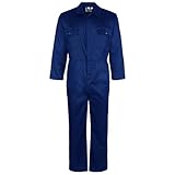Fort Arbeitsoverall – Overall – 210 g/m² – Nietentaschen – bequemer Arbeitsanzug – strapazierfähiger Herren-Overall – Arbeitsoverall für Herren, königsblau, XL
