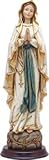 Unbekannt Madonna Lourdes, Heiligenfigur, Holzoptik, Höhe 12cm, Brown