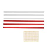 Kuuleyn -Klebstoffkaffee -Schotenhalter -Rack, Kapselhalter Wandhalterungskleber, Kaffeeschotenhalter Wandmontage unter Schränken vertikal horizontal Aufbewahrungsstreifen PVC (3 White + 3 Red)