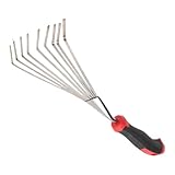 Garten Handrechen | Garten Handrechen Aus Edelstahl - Metall Kurzes Gartengerät Unkrautjäter Starker Bodenfräser Für Hinterhof Blumenbeete