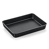 Onader Antihaft Backblech, Edelstahl Auflaufform Tiefes Kuchenform Backform für Brownies, Lasagne, Auflauf, 31,6 x 24,6 x 5 cm, Gesund & Schwerlast, Rostbeständig & Leicht zu reinigen