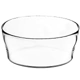 KADAX Glasschale, Salatschüssel, runde Glasschüssel, 19 cm Durchmesser, tiefe Schale für Obst, Salat, Süßigkeiten, stapelbare Obstschale, große Salatschale, Tischdeko, transparent