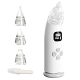 Wenosda Elektrischer Nasensauger Baby mit 3-stufiger Saugkraft & 3 weichen Silikonspitzen, Nasal Aspirator mit beruhigender Musik für Neugeborene, Säuglinge und Kleinkinder
