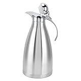 ZJchao Isolierte Teekanne, Isolierkanne aus Edelstahl, für den Haushalt, Wärmedämmung, Wasserkocher, Heißes, Kaltes Wasser, Wasser mit Griff, Kaffee-Thermoskanne, Kaffeekaraffe, Isoliert für Heißen