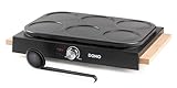 DOMO DO8717PN Crepes Maker mit Holzdesign - PFAS FREE - Crepe Pancake Maker inklusive Teiglöffel - 6 P