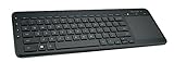 Microsoft All-in-One Media Keyboard (Tastatur met Trackpad, deutsches QWERTZ Tastaturlayout, black, kabels)