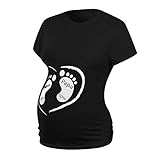 Glücksvogel Damen Stillshirt Fußabdrücke, Lustige Witzige...
