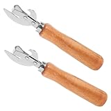 SOLUSTRE 2 Stück Flaschenöffner aus mit Holzgriff Multifunktionaler Kapselheber für Flaschen und Dosen Ergonomisches Design für Küche und Bar Leicht zu Reinigen