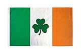 AZ FLAG - Flagge Irland Mit Klee - 150x90 cm - Irische Fahne 100% Polyester mit Messing-Ösen - 110g