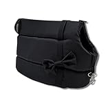 Odolplusz Elegante Hundetasche für Hunde/Katzen, Waschbar - Kleine/Mittlere/Mittelgroße, XS, S, L, M/Hundetragetasche Katzentasche Tragetasche Transporttasche (schwarz)