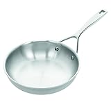 demeyere Essential 5 Bratpfanne aus Edelstahl fuer Induktion und anderen Herdarten, Pfanne aus pflegeleichtem poliertem 5-lagigen Edelstahl, 30 Jahre Qualitaets-Garantie, 20 cm gross