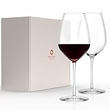 Stölzle Lausitz Bordeauxkelch Fino 2er-Set I Hochwertige Rotweingläser optimal für Bordeauxwein I Extra Dünne Bordeauxgläser I Spühlmaschinenfeste Weinkelche mit maximaler Geschmacksentfaltung
