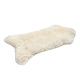 HOME LAMB Lammfell Weiß 110-120 cm - Weich Schaffell Echt - Natürliche Lammfell Teppich Wohnzimmer - Flauschig Lammfell Echt - Deko Fell Schlafzimmer - Naturfell - Lammfelle