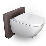 BERNSTEIN® DUSCH-WC Basic 1104 in Weiß - Spülrandloses Dusch-WC rund - Komplettanlage