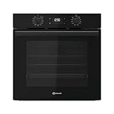 Bauknecht BBA285HU1K Einbau-Heissluftbackofen mit 12 Funktionen/60 cm/ 71l/SmartClean/Maxi Cooking/Multi-Level-Kochen/PowerHeißluft/Pizzafunktion/Kindersicherung/1-fach Teilauszug/Schwarzglas