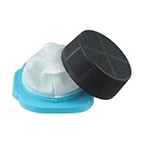 RichVibe Wiederverwendbarer Filter für Black+Decker HNVD220J00 schnurlosen Handstaubsauger, 3er-Pack, hohe Filtrationseffizienz, einfach zu installieren, verbesserte Luftzirkulation, Blau + Weiß