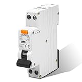 FI/LS-Schalter 6kA L40-1P+N-C16-30mA Typ A, Fehlerstromschutz Schalter FI-Schalter mit RCBO 16Amp Nennstrom RCD-geschützter Leistungsschalter, DIN-Schienen-Montage