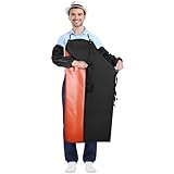 DBREAKS Unisex Schürze Metzgerschürze Arbeitsschürze mit Ärmelschützer, PVC Wasserdicht Schürzen, Gummischürze, Ölresisten Schürze, Latzschürzen Gastronomie, Industrial Apron, Metzgereibedar, Schwarz