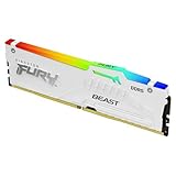 Kingston FURY Beast Weiß RGB XMP 16GB 5600MT/s DDR5 CL40 DIMM Desktop Gaming Speicher Einzelnes Modul - KF556C40BWA-16