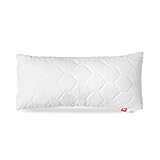 Medicate Mikrofaser Allergiker Kopfkissen 40 x 80 cm - Allergiker Kissen mit Kugel-Hohlfasern Kissenfüllung – Steppkissen 40x80 – Waschbar bis 95 Grad Made in Germany