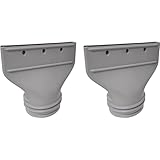 Generisch Flacher Abluftschlauch Adapter 130/150mm - Fensteradapter für Mobile Klimageräte - Kompatibel mit Auto & Haushalt - ABS Kunststoff 2cm Bauhöhe (2 Stück)