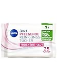 NIVEA 3in1 Pflegende Reinigungstücher Trockene Haut 25 Tücher