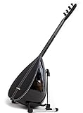 Black Baglama Turkish Short Neck Saz mit Tonabnehmer, handgefertigtes Qualitätsinstrument