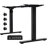 Flamaker Höhenverstellbarer Schreibtisch Elektrisch Tischgestell Höhenverstellbar Elektrisch 2-Fach-Teleskop Mit Memory-Steuerung Höhenverstellbarer Schreibtisch Gestell (Schwarz)