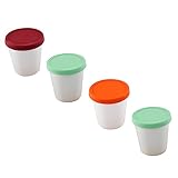 Ciieeo 2 Sätze Eiscremebecher Mit Silikondeckel Vielseitige Joghurtbecher Für Gefriercontainer Für Zuhause Restaurants Und Eisdielen 4 Stücke * 2