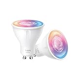 Tapo TP-Link smarte WLAN Glühbirne GU10 L630 2pack, Energie sparen, 3.5W Entspricht 50W, Mehrfarbrige dimmbare alexa lampe, home zubehör, 16 Mio Farben