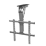 MYUYEE TV-Monitor-Wandhalterung TV-Wandhalterung motorisierte Deckenhalterung für TV elektrischer Teleskop-TV-Lift mit automatischer Anhebung 0–85 ° nach unten,Eine Farbe