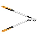 Fiskars PowerGear X Bypass-Getriebeastschere für frisches Holz, Antihaftbeschichtet, Gehärteter Präzisionsstahl, Länge: 80 cm, Schwarz/Orange, LX98-L, 1020188